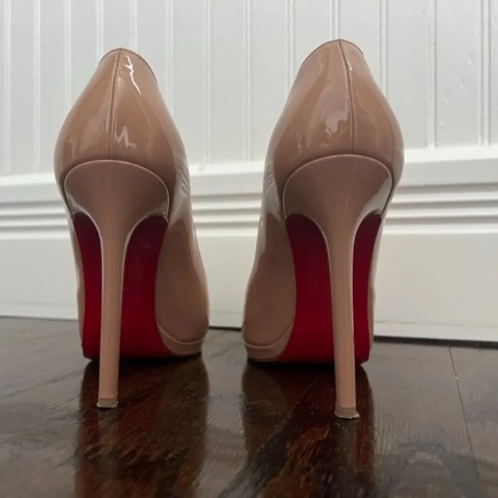 Christian Louboutin Patent Nude Neofilo 120 PK1A 39.5 8.5 - Picture 4 of 12